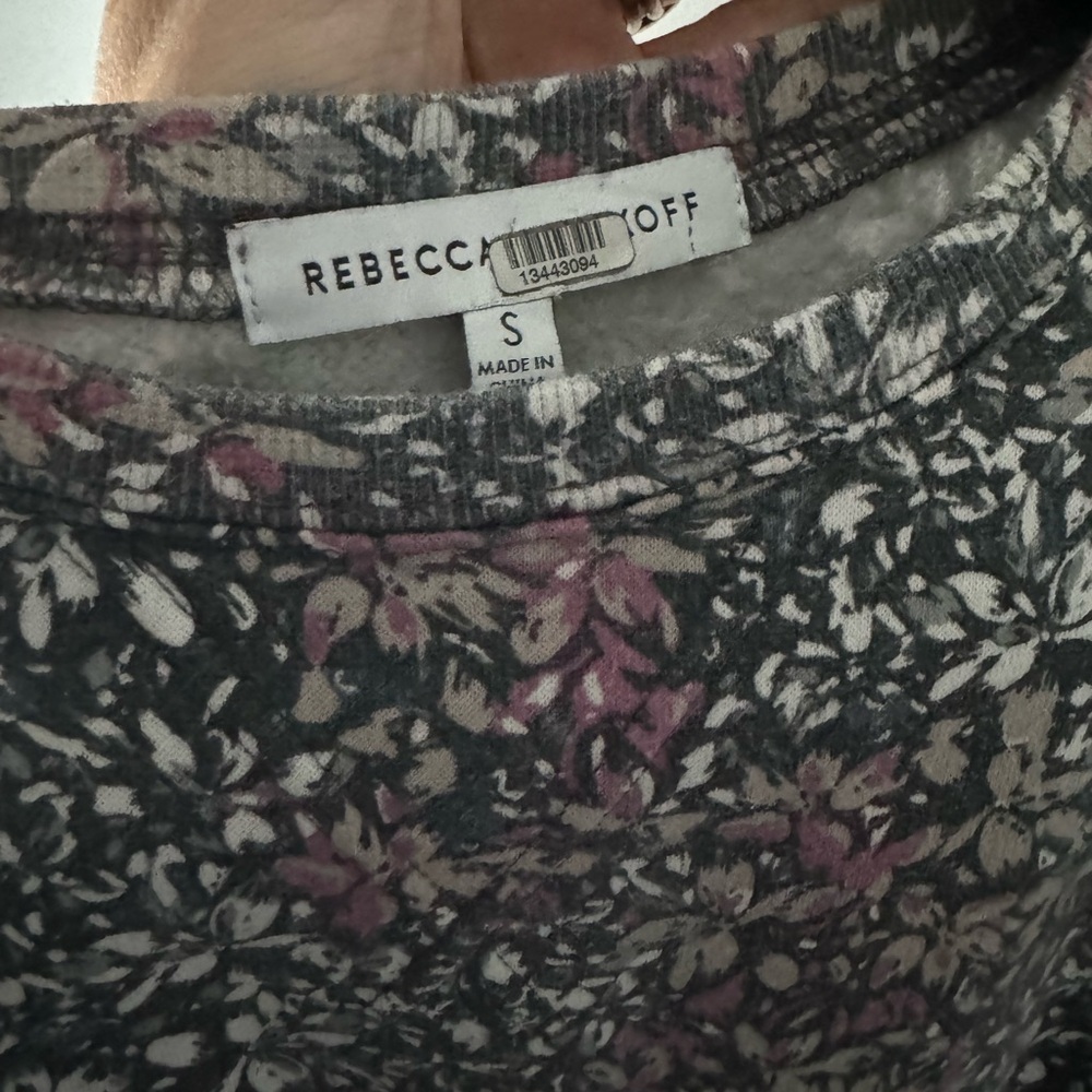 Rebecca Minkoff Black and Pink printed Long Sleeve distressed weatshirt Dress S - Picture 7 of 9
